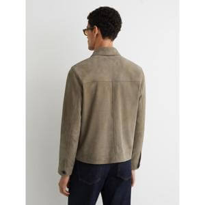 REISS Danny Suede Patch-Pocket Worker Jacket